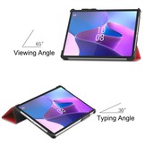 Lenovo Tab P11 Pro Gen 2 (2e generatie) Tri-Fold Bookcase hoes - Rood