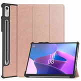 Lenovo Tab P11 Pro Gen 2 (2e generatie) Tri-Fold Bookcase hoes - Rose Goud