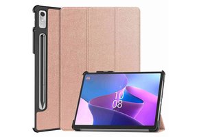 Lunso - Lenovo Tab P11 Pro Gen 2 (2e generatie) - Tri-Fold Bookcase hoes - Rose Goud