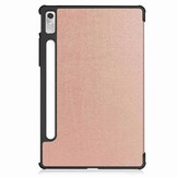 Lenovo Tab P11 Pro Gen 2 (2e generatie) Tri-Fold Bookcase hoes - Rose Goud
