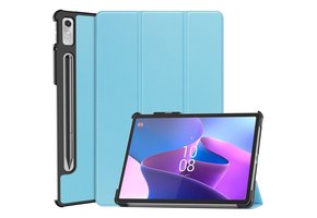 Lunso - Lenovo Tab P11 Pro Gen 2 (2e generatie) - Tri-Fold Bookcase hoes - Lichtblauw