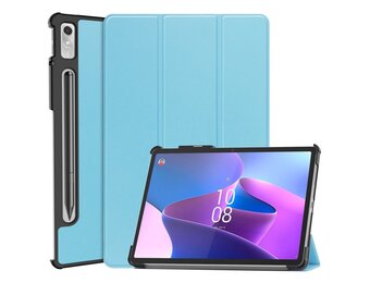 Lunso - Lenovo Tab P11 Pro Gen 2 (2e generatie) - Tri-Fold Bookcase hoes - Lichtblauw