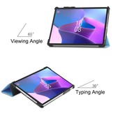 Lenovo Tab P11 Pro Gen 2 (2e generatie) Tri-Fold Bookcase hoes - Lichtblauw