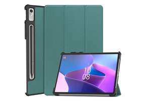 Lunso - Lenovo Tab P11 Pro Gen 2 (2e generatie) - Tri-Fold Bookcase hoes - Groen