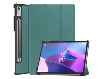 Lunso - Lenovo Tab P11 Pro Gen 2 (2e generatie) - Tri-Fold Bookcase hoes - Groen