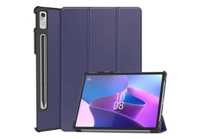 Lunso - Lenovo Tab P11 Pro Gen 2 (2e generatie) - Tri-Fold Bookcase hoes - Donkerblauw