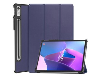 Lunso - Lenovo Tab P11 Pro Gen 2 (2e generatie) - Tri-Fold Bookcase hoes - Donkerblauw