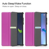 Lenovo Tab P11 Pro Gen 2 (2e generatie) Tri-Fold Bookcase hoes - Paars