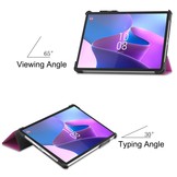 Lenovo Tab P11 Pro Gen 2 (2e generatie) Tri-Fold Bookcase hoes - Paars