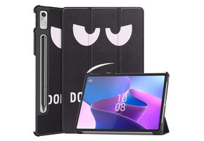 Lunso - Lenovo Tab P11 Pro Gen 2 (2e generatie) - Tri-Fold Bookcase hoes - Don't Touch