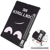 Lenovo Tab P11 Pro Gen 2 (2e generatie) Tri-Fold Bookcase hoes - Don't Touch