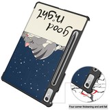 Lenovo Tab P11 Pro Gen 2 (2e generatie) Tri-Fold Bookcase hoes - Lazy Cat