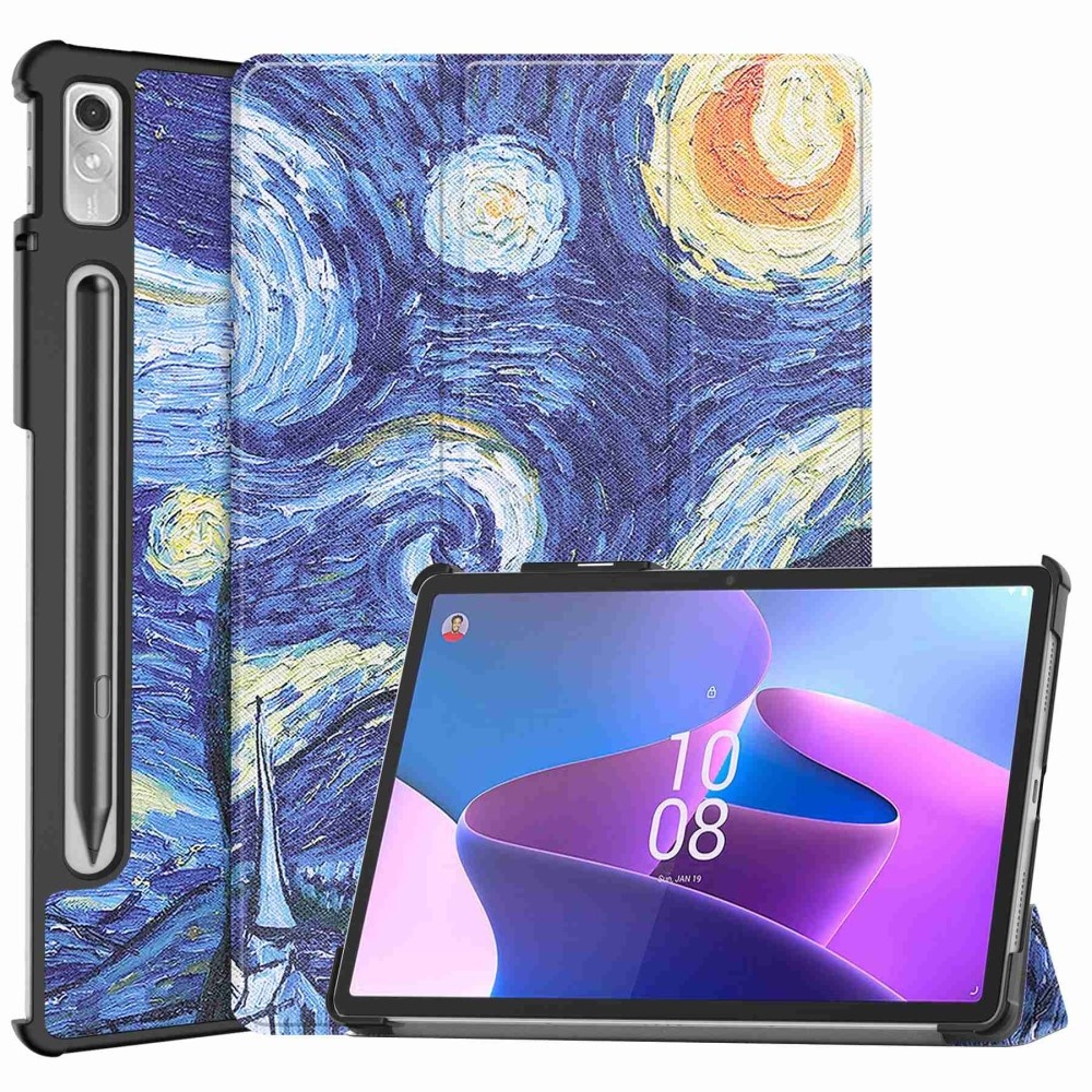 Lenovo Tab P11 Pro Gen 2 (2e generatie) Tri-Fold Bookcase hoes - Van Gogh Sterrennacht