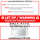 Lenovo Tab M10 Plus Gen 3 (3e generatie) Luxe Bookcase hoes - Paars