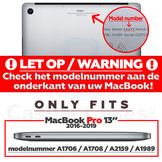 Lunso Marble Nova cover hoes voor de MacBook Pro 13 inch (2016-2019)
