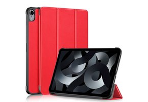 Lunso - iPad 10 (2022) - Tri-Fold Bookcase hoes - Rood