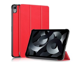 Lunso - iPad 10 (2022) - Tri-Fold Bookcase hoes - Rood