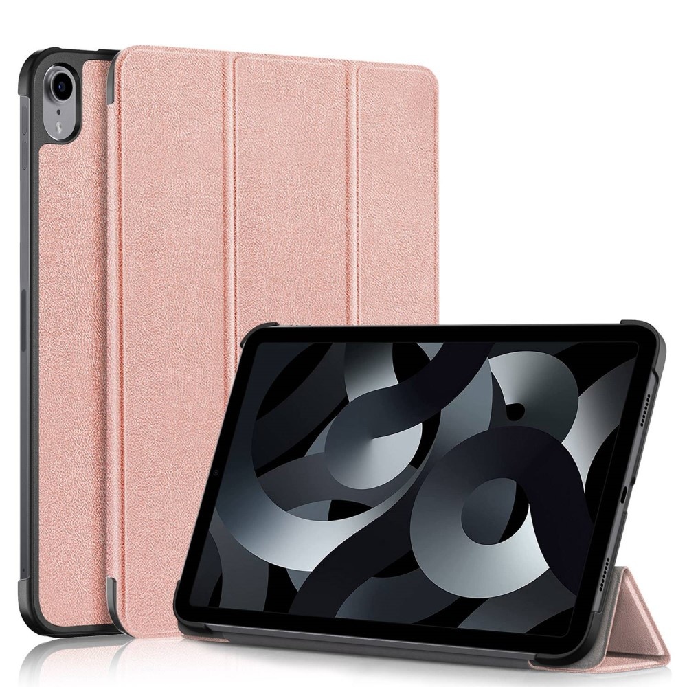 Lunso - iPad 10 (2022) - Tri-Fold Bookcase hoes - Rose Goud