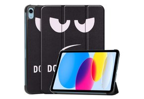 Lunso - iPad 10 (2022) - Tri-Fold Bookcase hoes - Don't Touch