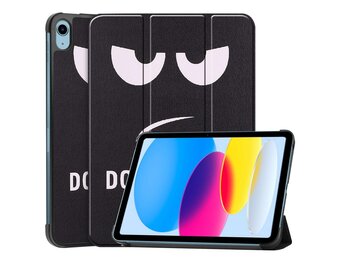 Lunso - iPad 10 (2022) - Tri-Fold Bookcase hoes - Don't Touch