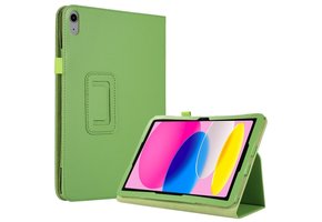 Lunso - iPad 10 (2022) - Stand flip Bookcase hoes - Groen
