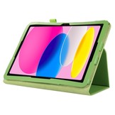 iPad 10 (2022) Stand Flip Bookcase hoes - Groen