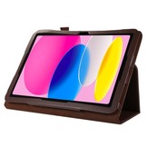 iPad 10 (2022) Stand Flip Bookcase hoes - Bruin