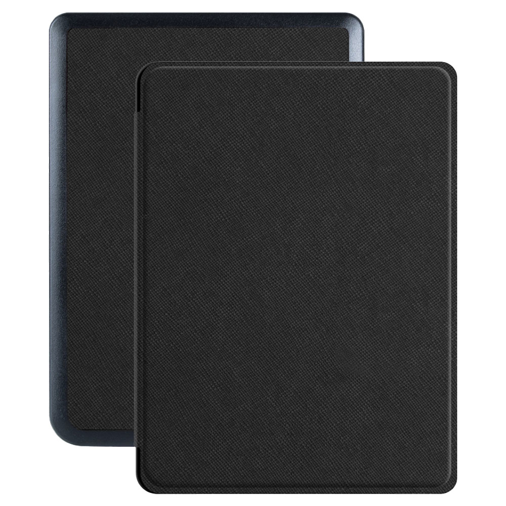 Kobo Nia hoes (6 inch) Vegan Saffiano leren sleepcover - Zwart