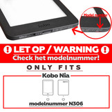 Kobo Nia hoes (6 inch) Vegan Saffiano leren sleepcover - Zwart