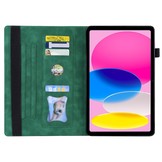 iPad 10 (2022) Luxe Bookcase hoes - Groen