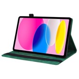 iPad 10 (2022) Luxe Bookcase hoes - Groen