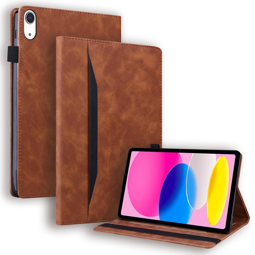 iPad 10 (2022) Luxe Bookcase hoes - Bruin