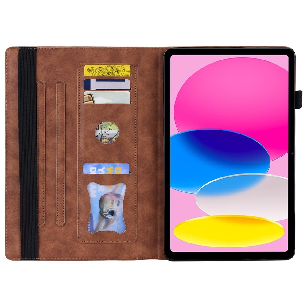 iPad 10 (2022) Luxe Bookcase hoes - Bruin