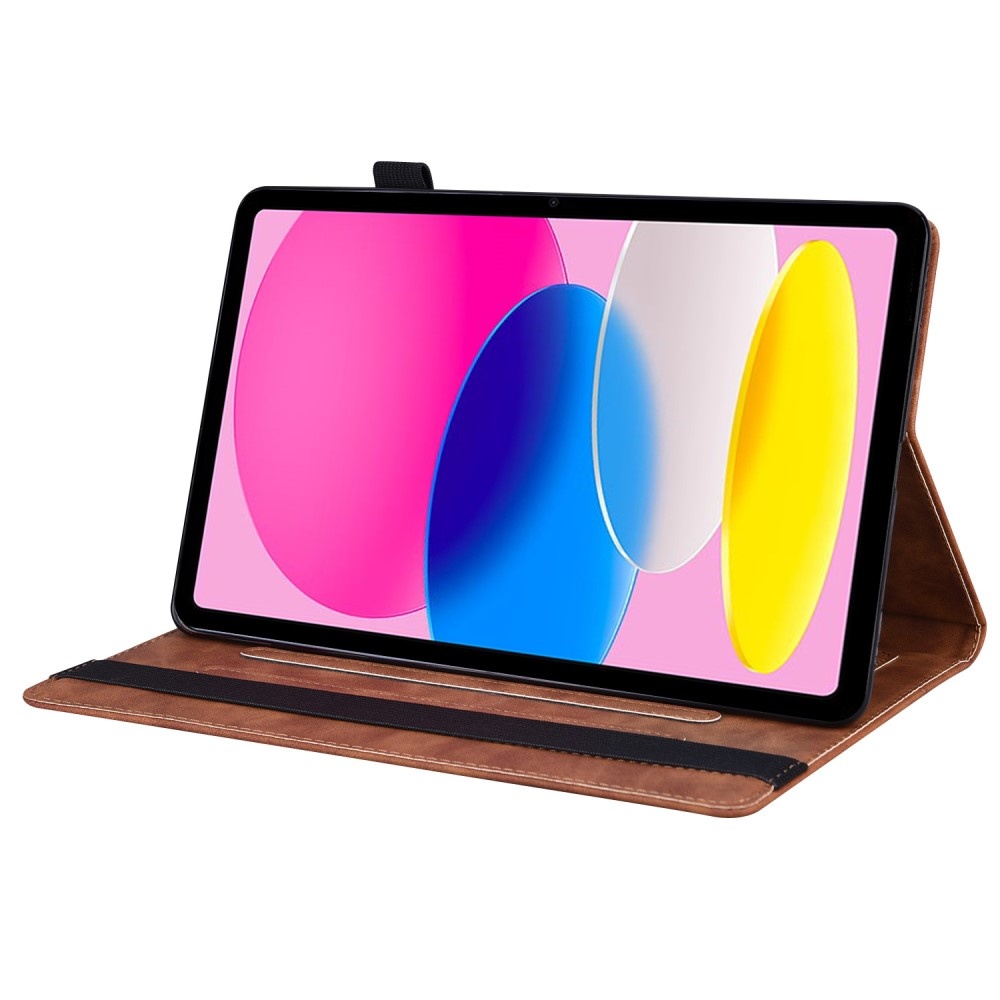 iPad 10 (2022) Luxe Bookcase hoes - Bruin