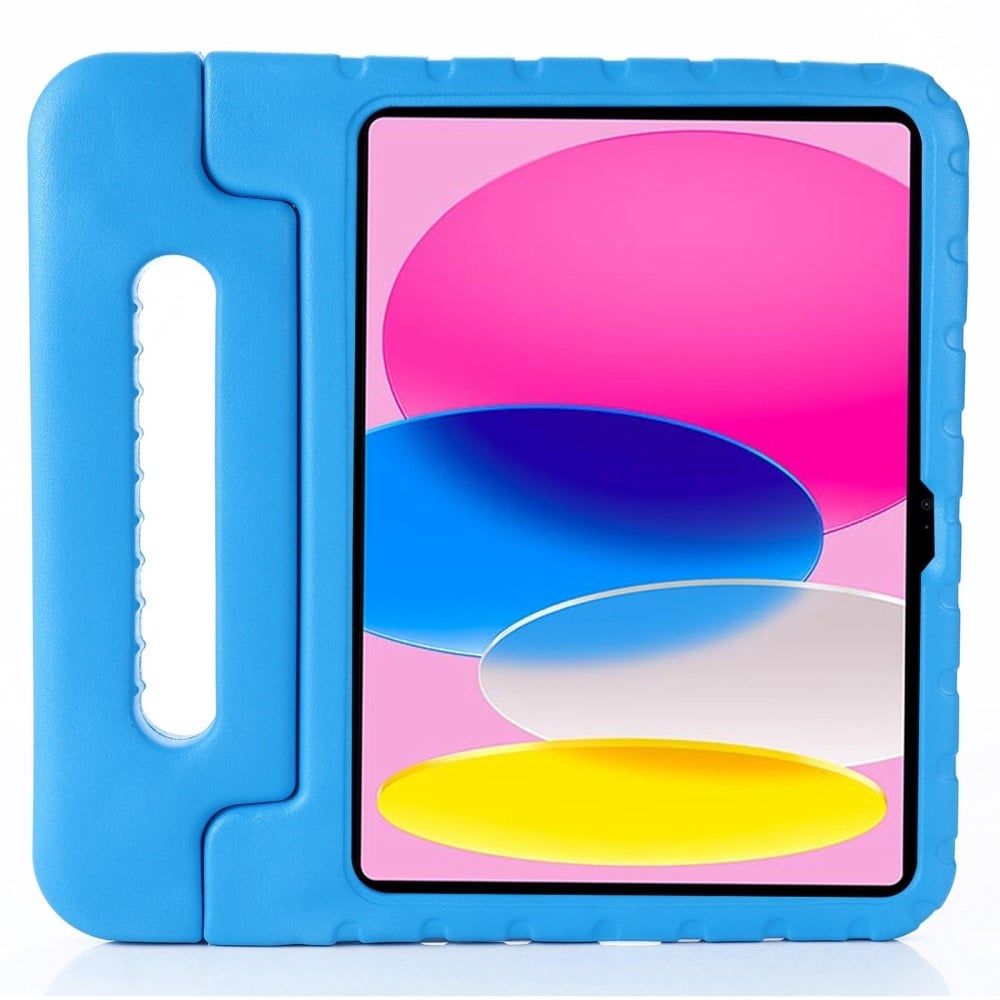 Lunso - iPad 10 (2022) - EVA Schokbestendige Kinderhoes met handvat - Lichtblauw