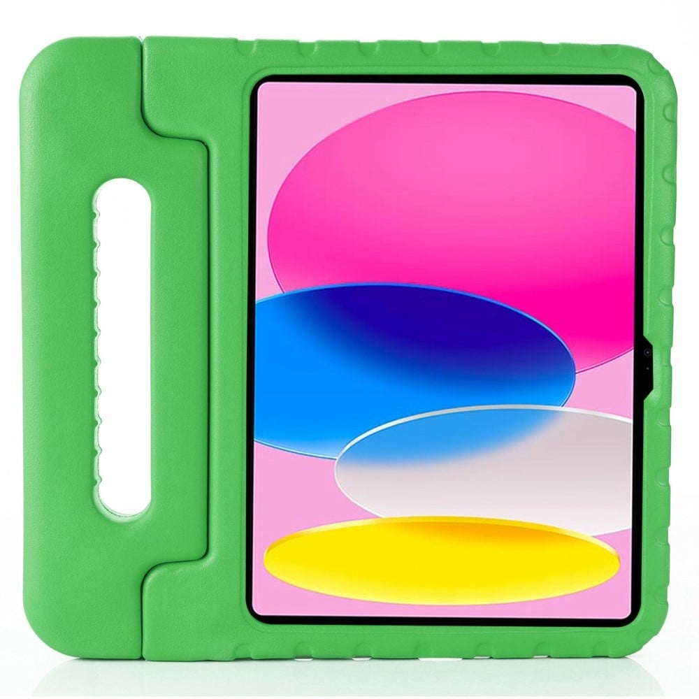 Lunso - iPad 10 (2022) - EVA Schokbestendige Kinderhoes met handvat - Groen