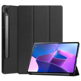 Lenovo Tab P12 Pro Tri-Fold Bookcase hoes - Zwart