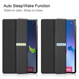 Lenovo Tab P12 Pro Tri-Fold Bookcase hoes - Zwart