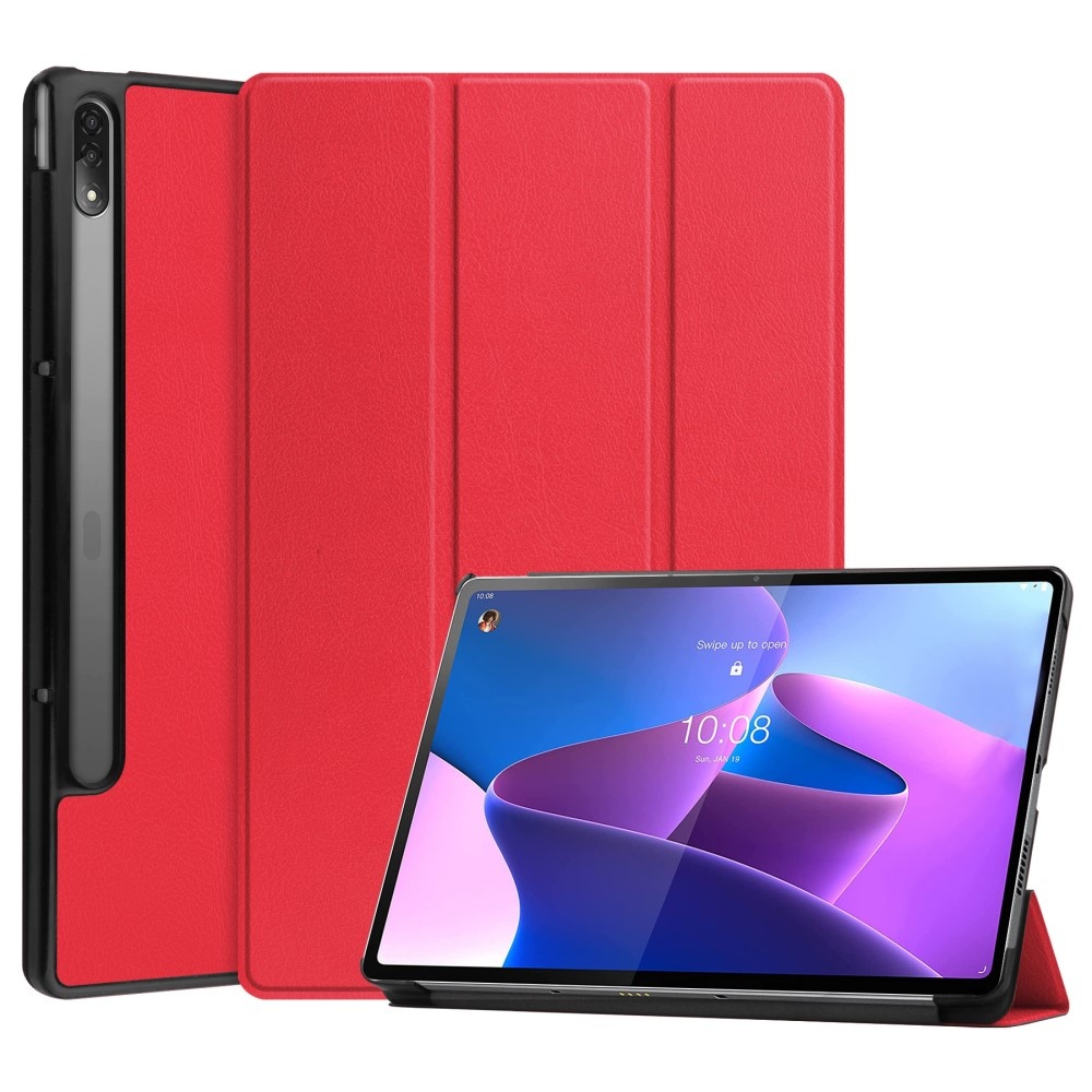 Lenovo Tab P12 Pro Tri-Fold Bookcase hoes - Rood