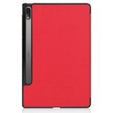 Lenovo Tab P12 Pro Tri-Fold Bookcase hoes - Rood