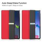 Lenovo Tab P12 Pro Tri-Fold Bookcase hoes - Rood