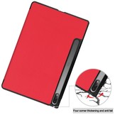 Lenovo Tab P12 Pro Tri-Fold Bookcase hoes - Rood