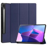 Lenovo Tab P12 Pro Tri-Fold Bookcase hoes - Donkerblauw
