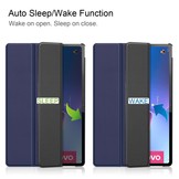 Lenovo Tab P12 Pro Tri-Fold Bookcase hoes - Donkerblauw