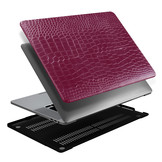 MacBook Air 13 inch (2022-2026) cover hoes case - Croco Fuchsia