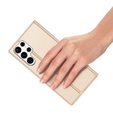 Samsung Galaxy S23 Ultra Slim Bookcase hoesje - Goud