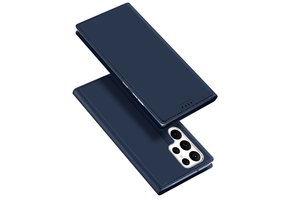 Dux Ducis - Samsung Galaxy S23 Ultra - Slim bookcase hoesje - Donkerblauw