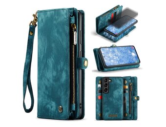 Caseme - Samsung Galaxy S23 - Vintage 2 in 1 portemonnee hoes - Blauw