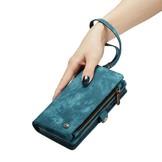 Samsung Galaxy S23 Vintage 2 in 1 portemonnee hoes - Blauw