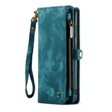 Samsung Galaxy S23 Vintage 2 in 1 portemonnee hoes - Blauw